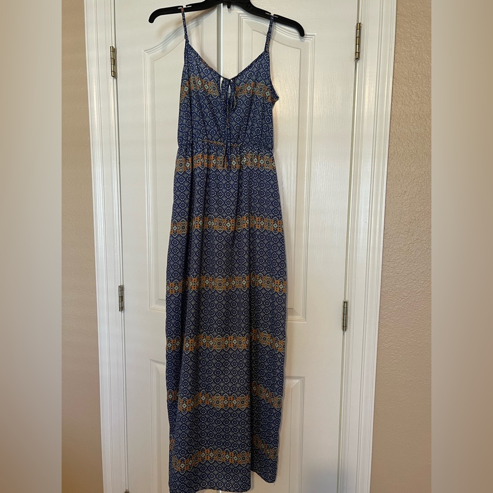 Blue Boho maxi dress - size Small